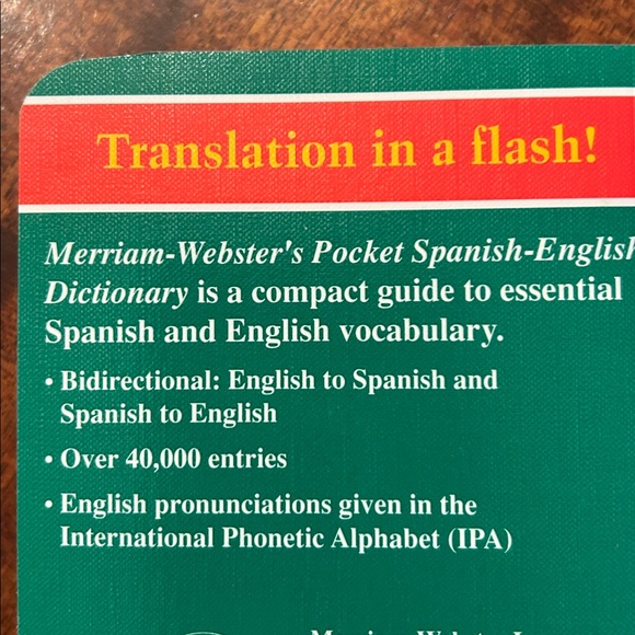 Merriam-Webster pocket Spanish – English dictionary - Picture 3 of 6